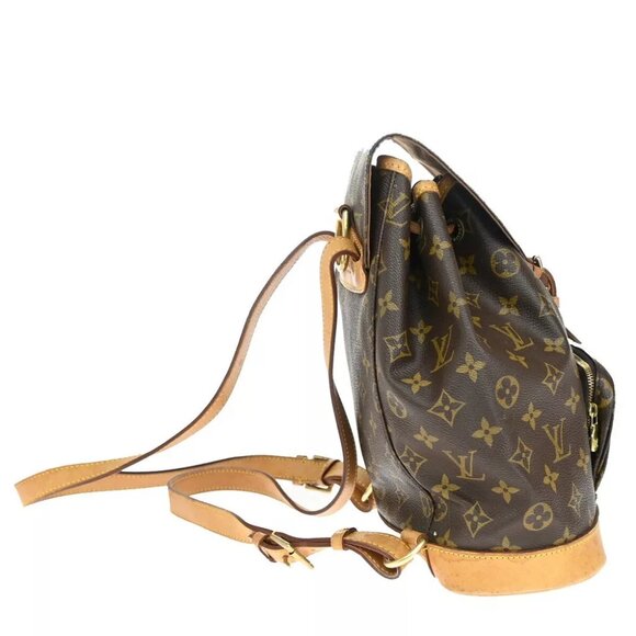 LOUIS VUITTON Montsouris MM Backpack Bag Monogram Leather Brown M51136 13SH732 - Picture 4 of 13